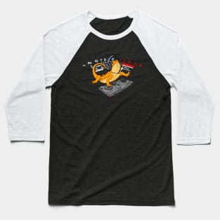Bearded Dragon DJ Gift Djing VU Meter Level Baseball T-Shirt